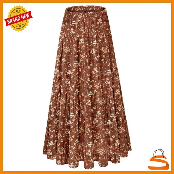 Dresses & Skirts - Chiffon Maxi Skirt Elastic Waist Flowy A-Line Long Skirt